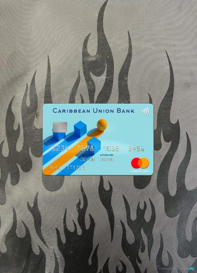 Download Antigua and Barbuda Caribbean Union Bank mastercard photolook front Photoshop template